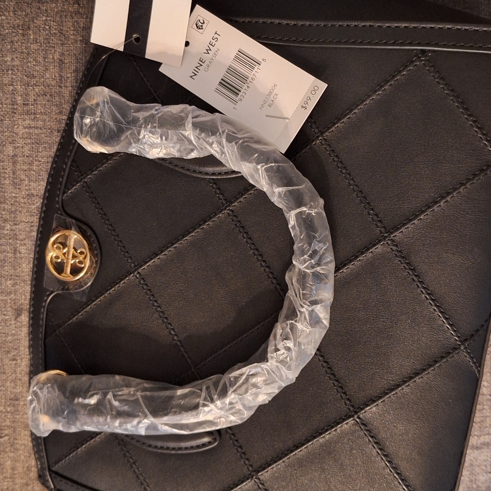 Nine West Black Quilted Handbag